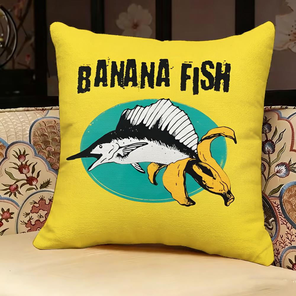 Чехол для подушки с принтом из аниме Banana Fish, двусторонний, для дивана, изголовья кровати