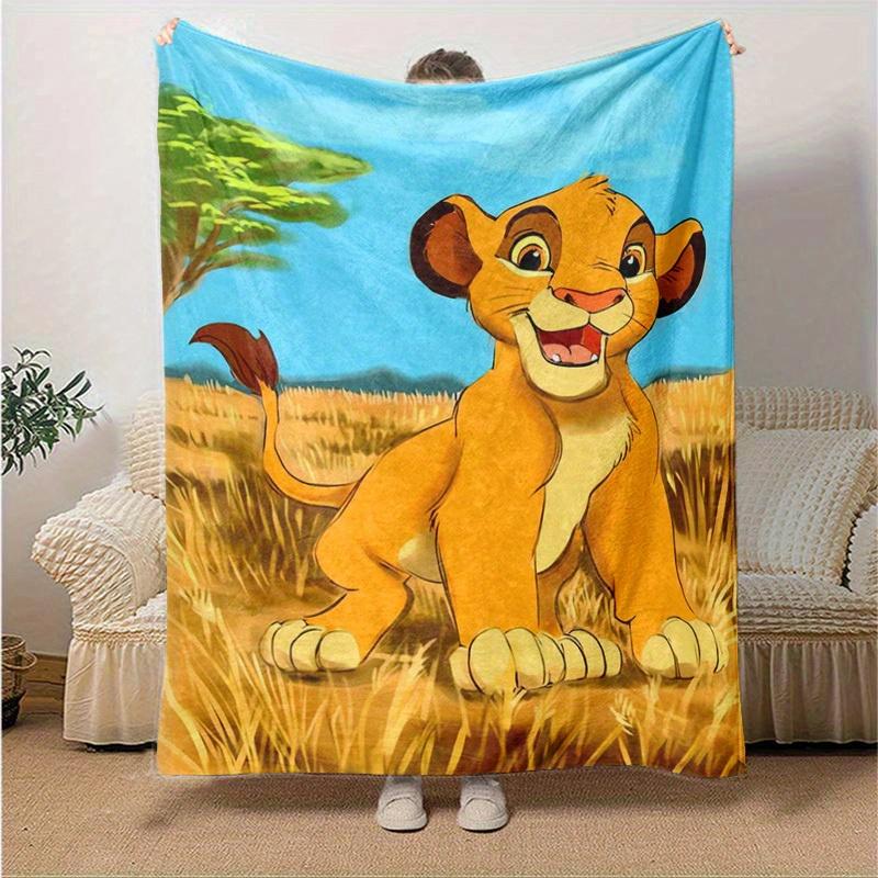 1pc. Cartoon Lion King Blanket, Soft and Warm Home Decor for All Seasons, Perfect Gift for Friends and Family, Seasonal Throw Blankets for Couch, Bed,