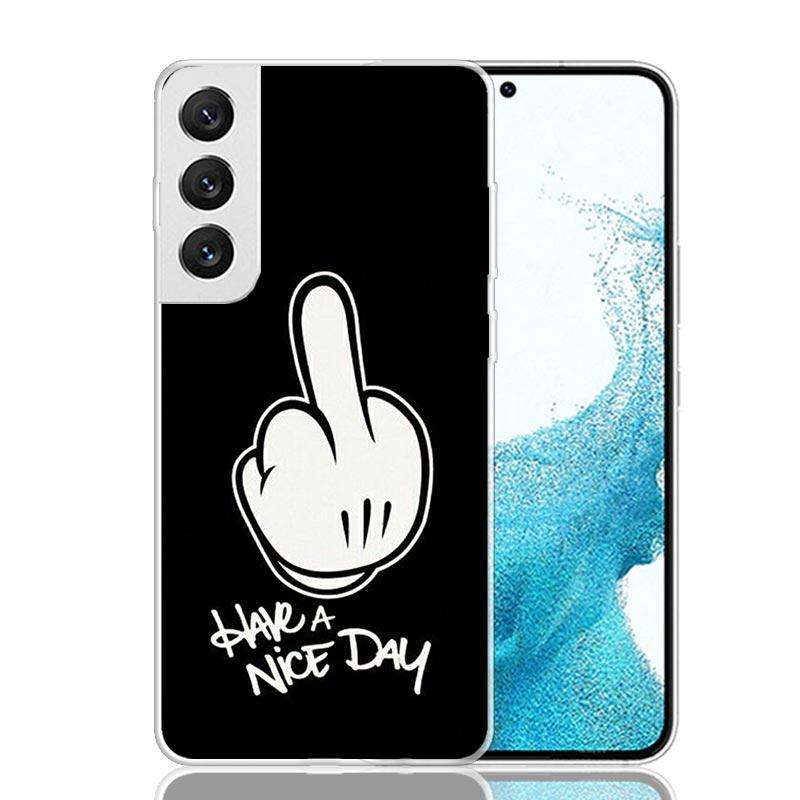 Middle Finger Phone Case For Samsung Galaxy S26 S25 Edge S24 S23 FE S22 Ultra S21 Plus S20 + Fundas Cover Coque Galaxy S25 S24 S