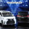 YMT1 1:24 Lexus LM300 MPV Alloy Car Model Diecast Metal Vehicles Car Model High Simulation Sound and Light Children Toy Gift With Key