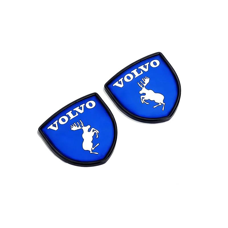 2 шт. Значок-щит с логотипом лося Volvo, 3D металлическая наклейка для всех багажников и крыльев автомобилей - Аксессуары для стайлинга и декора автомобиля
