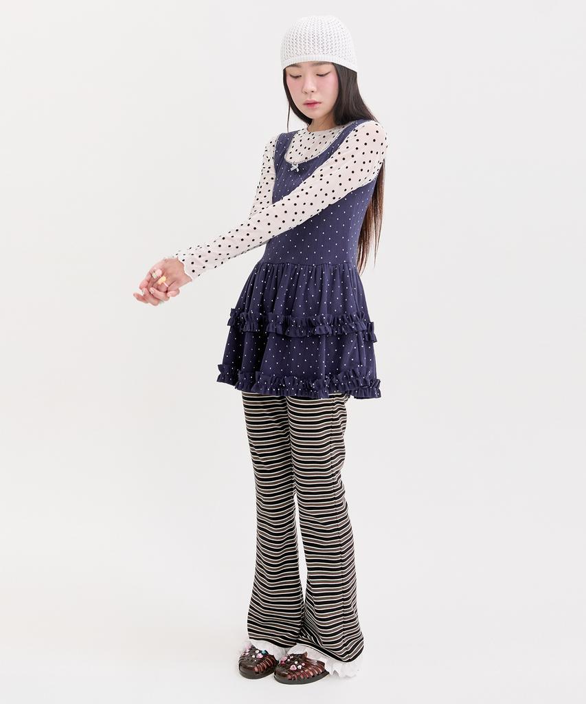 Nep Nep Layered Dot Frill Dress_Navy