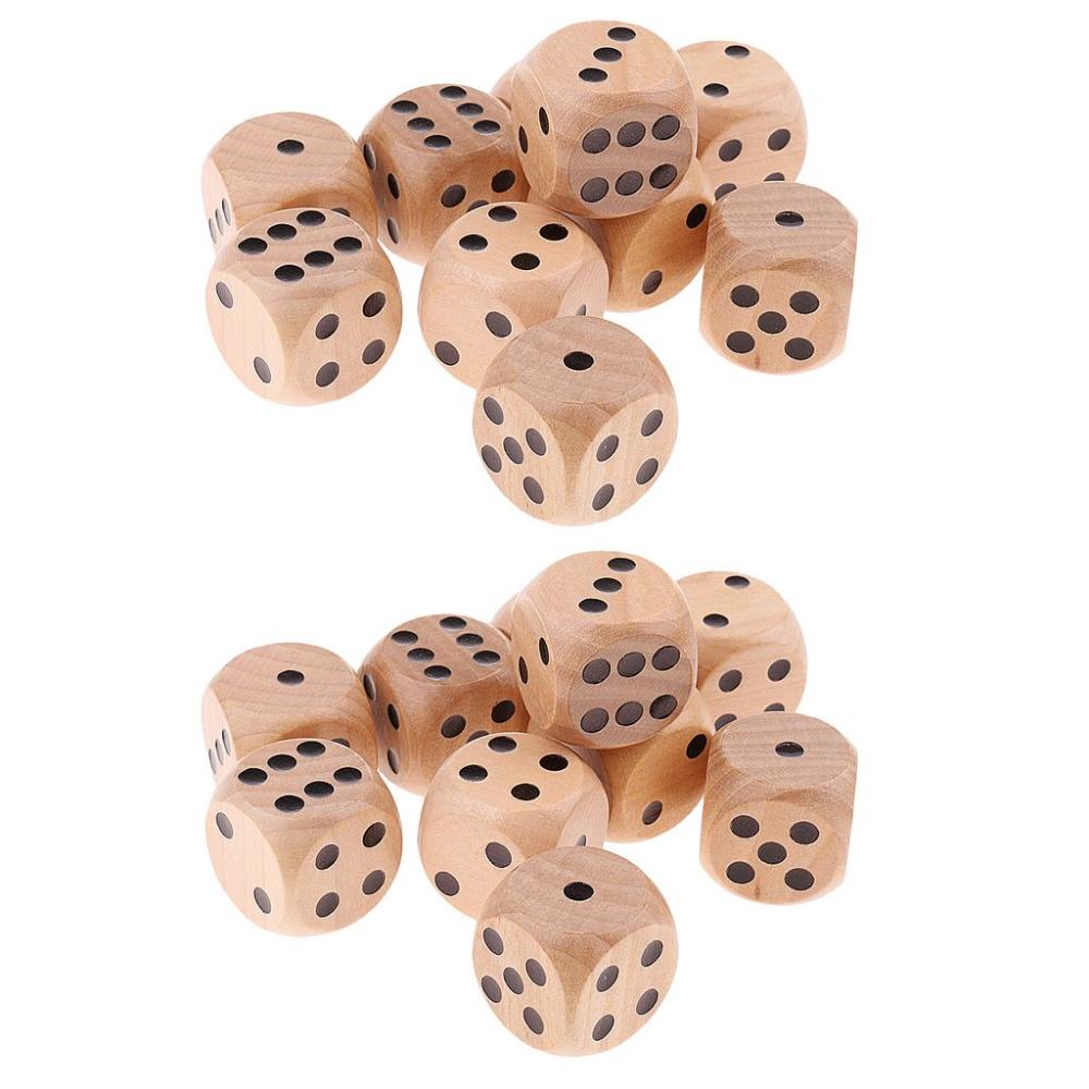 Playing Games Puzzle Game Board Games Game Toys Wooden Dice 6 Sided Dice D6 Dice Square Point Dice