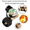 2Pcs Propane Tanks Gauge Level Indicator Solid Brass Leak Detector Gas Level Indicator Universals Gas Pressure Meter