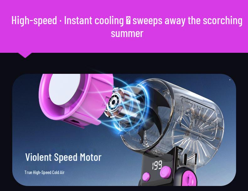 Ultra-High Speed USB Handheld Fan with 199-Gear Adjustable Cooling