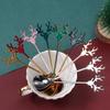 Tableware Christmas Deer Head Stainless Steel Christmas Spoons Tea Scoop Coffee Scoops Xmas Antlers