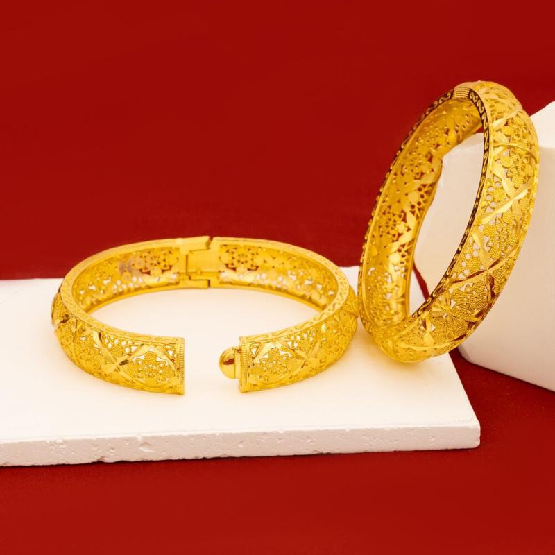 Женский браслет-шарм, браслет-манжета, браслет с ажурным цветком, для Ближнего Востока, Вьетнама, на свадьбу, свадебное украшение, подарок