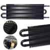 4 Row Universal Transmission Oil Cooler Kit with Tube and Hose Mounting Kit Aluminium Alloy Radiator Transmission Engine Cooler