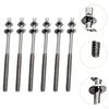 6 Pieces Drum Tension Rods Lug Bolts Screws for Percussion