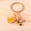 Cute Animal Keychain Bee Honeycomb Key Ring Garden Key Chains Souvenir Gifts for Women Men Handbag Accessorie Jewelry