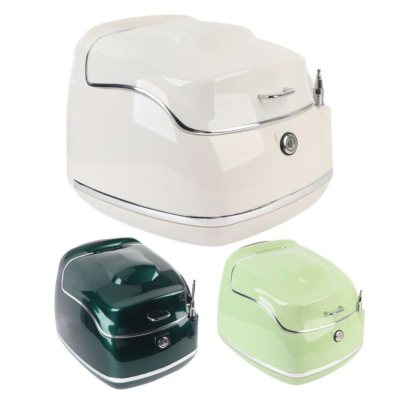 38L Motorcycle Top Box Waterproofing Universal Fit with Key Lock Base Plate Motorcycle Luggage Trunk Tail Storage Carrier Case