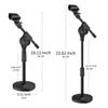 Moukey Microphone Stand Tabletop Gear Fixed Boom Arm Adapter Base Diameter 14cm 9.5mm & 15.8mm MMs-5