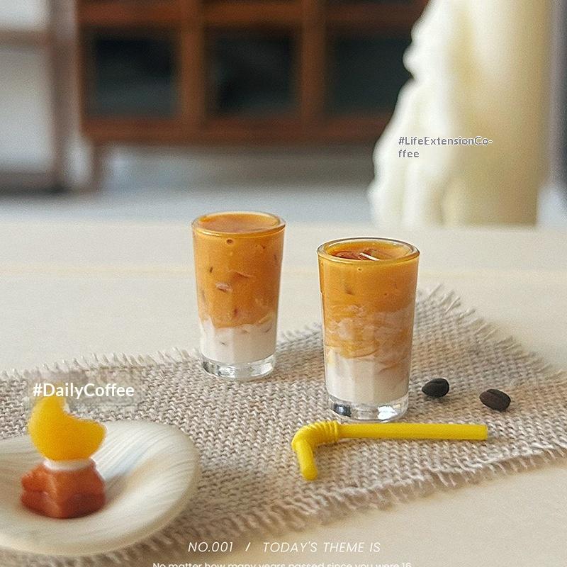 2 шт. Аксессуары для кукол Милые миниатюрные кукольный домик Мини чашка для кофе латте с маслом Мини-модели напитков Украшения Декор для DIY