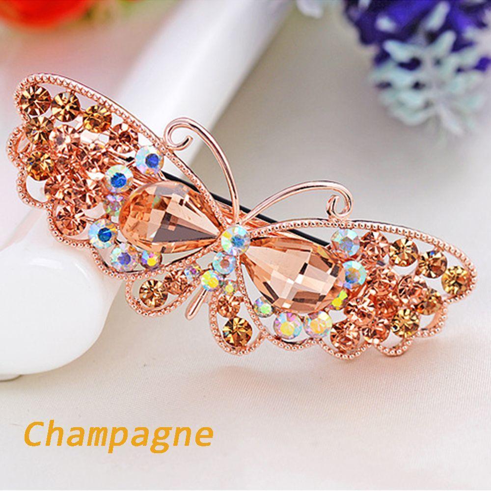 Хрустальная бабочка, элегантная заколка, аксессуары, заколка для волос, женская модная шпилька, головной убор
