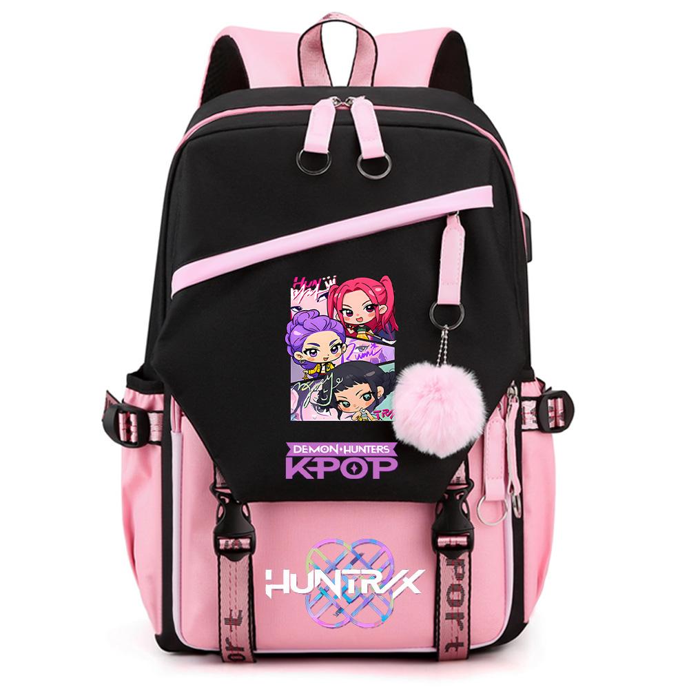 Anime K-Pop Demon Hunters Printed Large Capacity Backpack for Teenger Student Girl Boy Schoolbag Bookbag Women Waterproof Travel Bag Gift