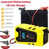 12 В импульсный ремонт 6 А быстрая зарядка для автомобиля/мотоцикла свинцово-кислотный литиевый автомобильный аккумулятор зарядное устройство ЖК-дисплей тестер аккумулятора