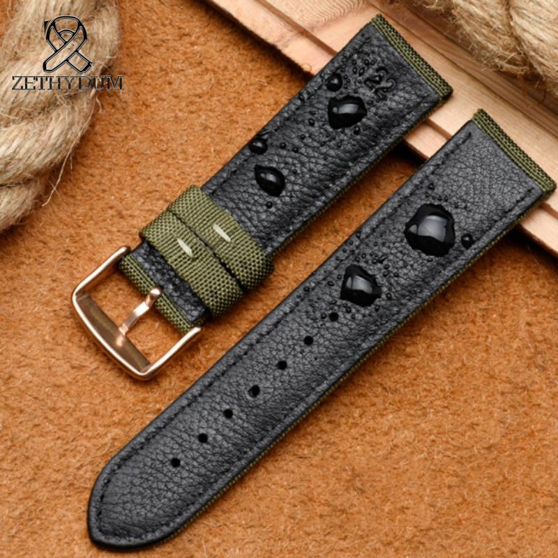 Нейлоновый ремешок для часов для скалолазания Citizen BM8475 Timex Ручной работы Водонепроницаемый холщовый ремешок для часов 20 мм 22 мм 23 мм ремешок Зеленый синий черный