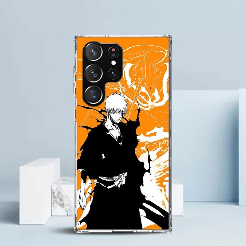 Чехол для телефона Kurosaki Ichigo Bleach для Samsung Galaxy S24 S25 Edge S26 Ultra S22 S23 Plus S21 + S20 FE Мягкая задняя крышка из ТПУ Galaxy