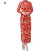 Леди Нижние юбки больших размеров, женский Cheongsam, элегантный длинный Cheongsam с высоким разрезом, классический женский стиль в китайском стиле, женское платье для свадебных вечеринок