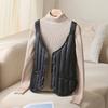 Vest Women's Short Down Cotton Autumn and Winter New Vest Wear Close-fitting Suspender Vest Thickened Slim-fitting Warm Vest