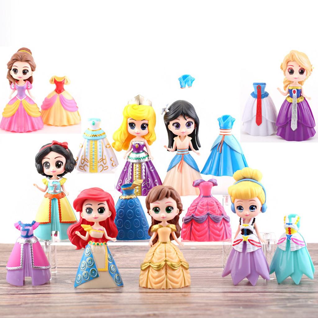 Dress Up Princess Toy With Changeable Clothes Doll Princess Gachapon Doll Children Little Girl Birthday Gift