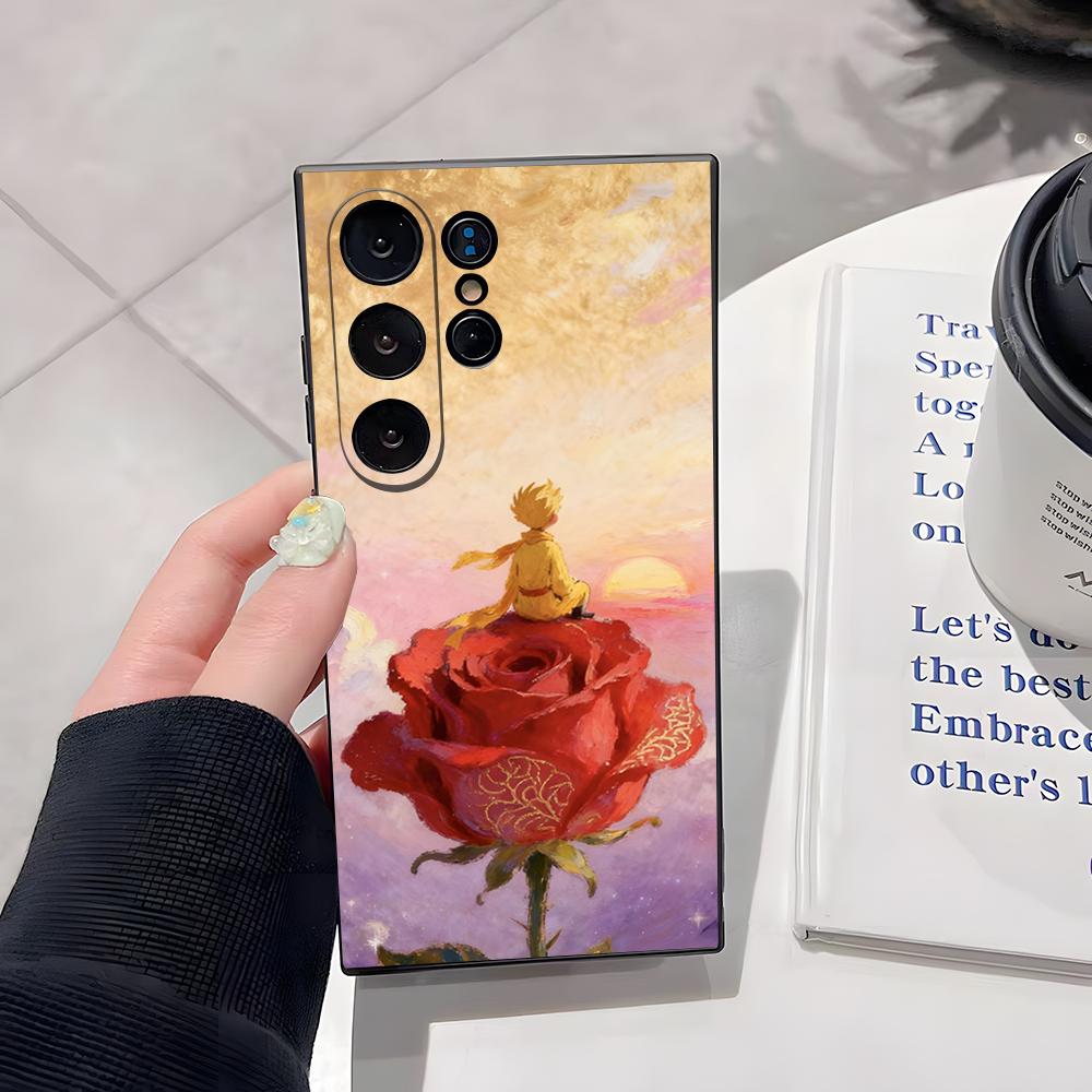 Чехол для телефона Маленький Принц Для Samsung S26 Ultra S25 Edge Ultra S23 S22 S21 S20 Ultra Plus S24 Fe Стеклянная Крышка
