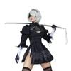 Sexy Nier Automata Yorha 2B Cosplay Suit Anime Women Outfit Disguise Costume Fancy Halloween Carnival Girls Party Black Dress + Wig Costumes Set