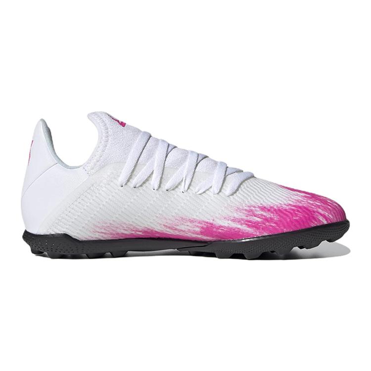 Adidas X 19.3 Slip Resistant Cushioning Abrasion Resistant Low top Kids' Soccer Shoes White Pink Black Kids' EG7174
