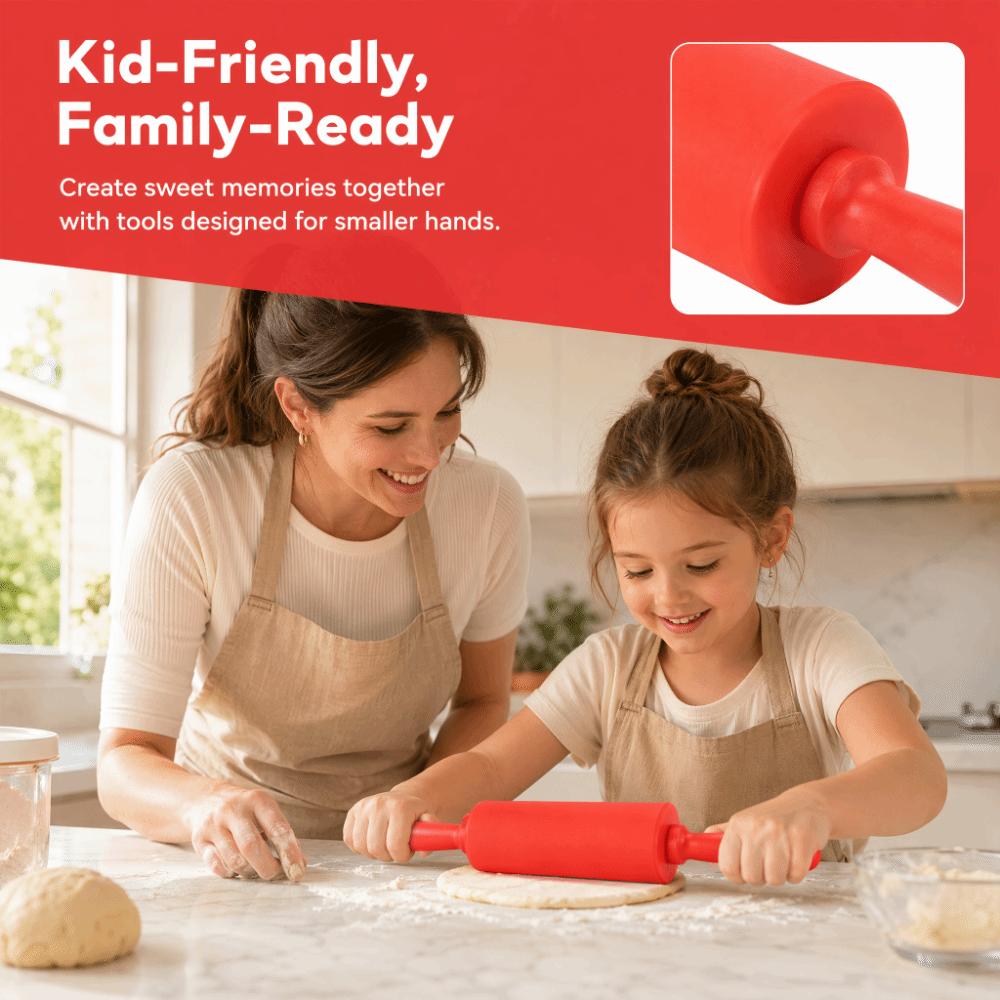PP Rolling Pin Handle Baking Rolling Pin Non Stick Pastry Dough Roller Home Kitchen Baking