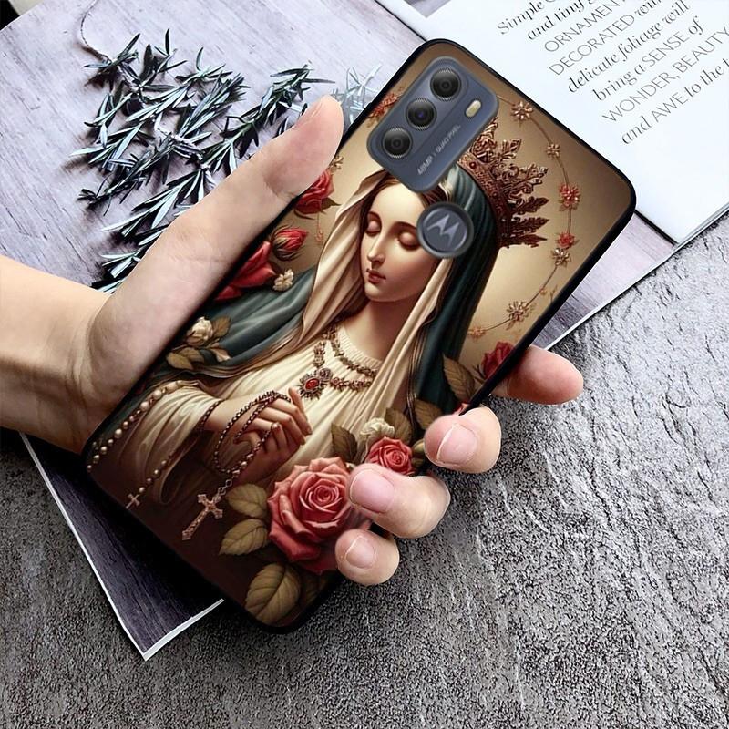 Virgin Mary Phone Case For Moto Edge 60 50 40 Pro 60 50 40 30 Ultra Neo Fusion Moto G Stylus G