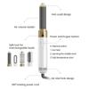 Фен 5-в-1 Многофункциональный Стайлер для завивки и выпрямления волос Двойного использования Расческа с горячим воздухом Полностью автоматический Инструмент для укладки с завивкой