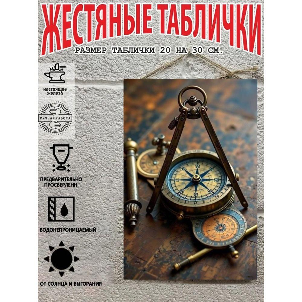 Винтажный металлический настенный плакат с пиратской и морской тематикой, 20x30 см, Декор для дома