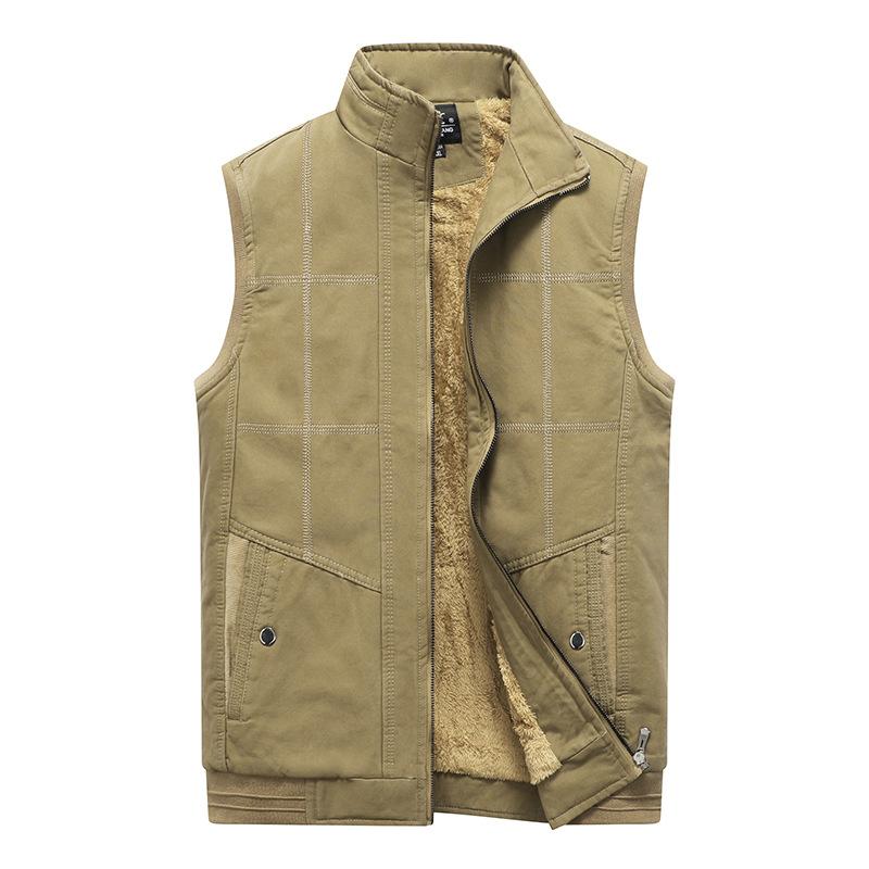 New Men's Velvet Vest Men's Autumn and Winter Men's Vest Sleeveless Vest Jacket Comfortable and Fashionable