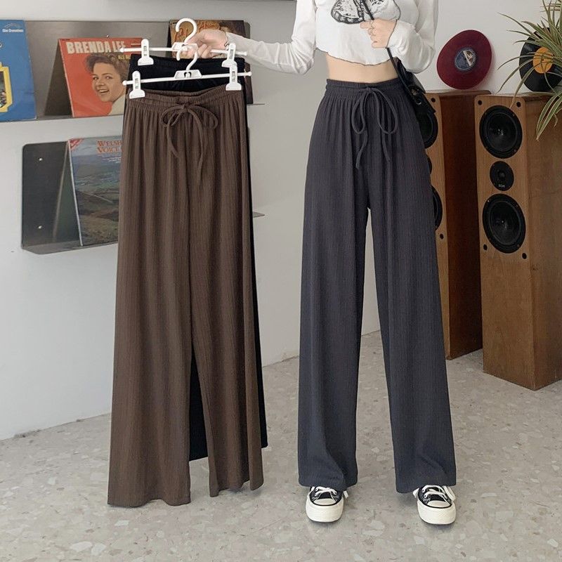 Large Size Wide Leg Pants for Women In Summer High Waisted Straight Leg Loose Fit Sporty and Casual with a Hanging Feeling and Floor Length Pants