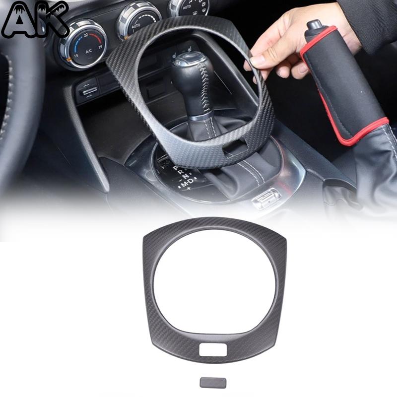 For Mazda MX-5 ND Miata 2016-2026 Real Carbon Fiber Car Center Console Dashboard Gear Shift Kit Cover Interior Accessories L/RHD