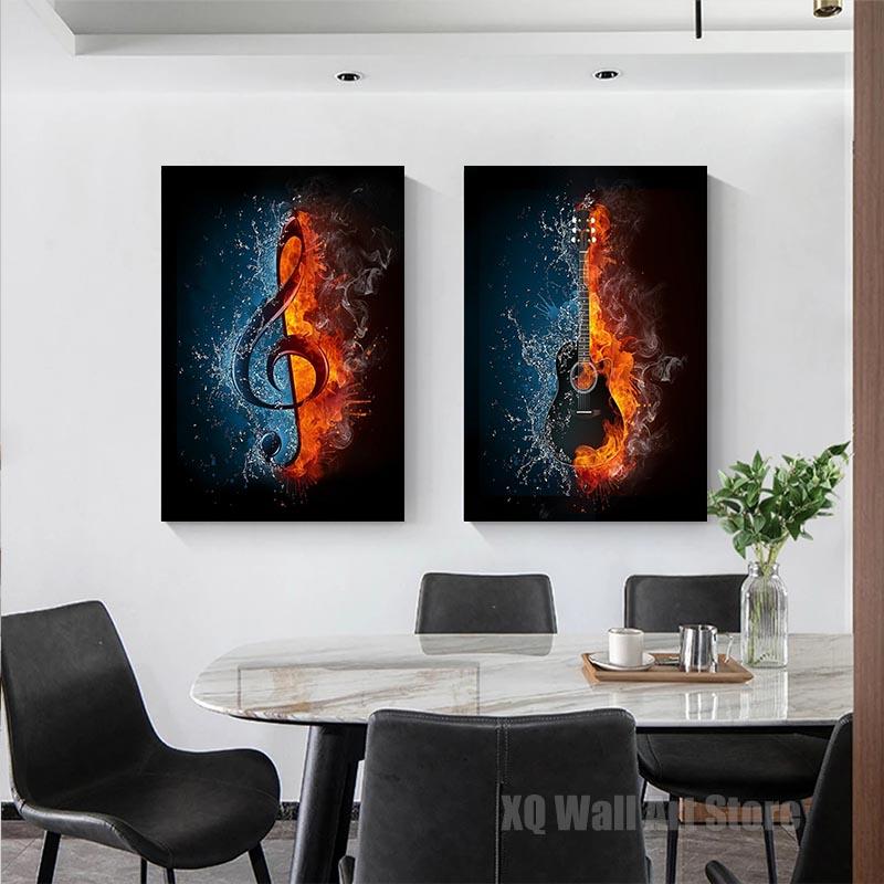 Современная Креативная Музыка Холст Картины Настенные Плакаты Печать HD Картины Для Концерта Офис Гостиная Домашний Декор Без Рамки