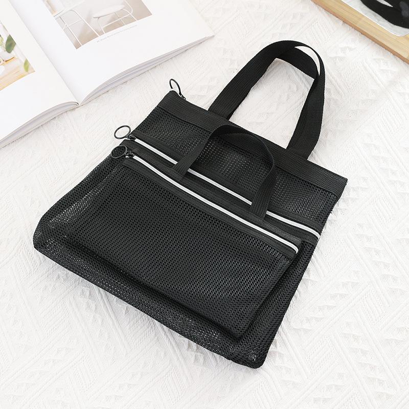 Портативная сетчатая сумка с несколькими карманами для плавания, полиэстеровый ручной пляжный органайзер