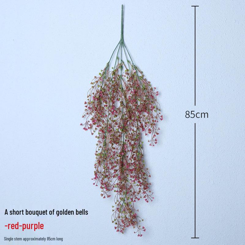 Golden Bell Willow Artificial Trailing Flower Vine for Indoor Wall Decoration