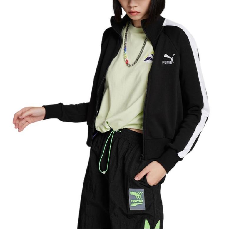 Puma Куртки T7 Женские Черные Лацканы Умеренные Другое 531411-01