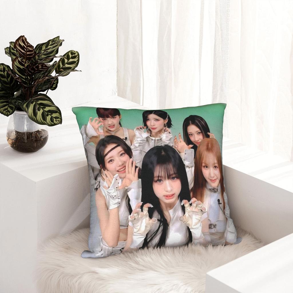 Подушка с принтом группы Babymonsters в стиле K-pop, полиэстер, чехол для подушки, декоративный чехол для декоративной подушки, домашний, квадратный 40*40 см
