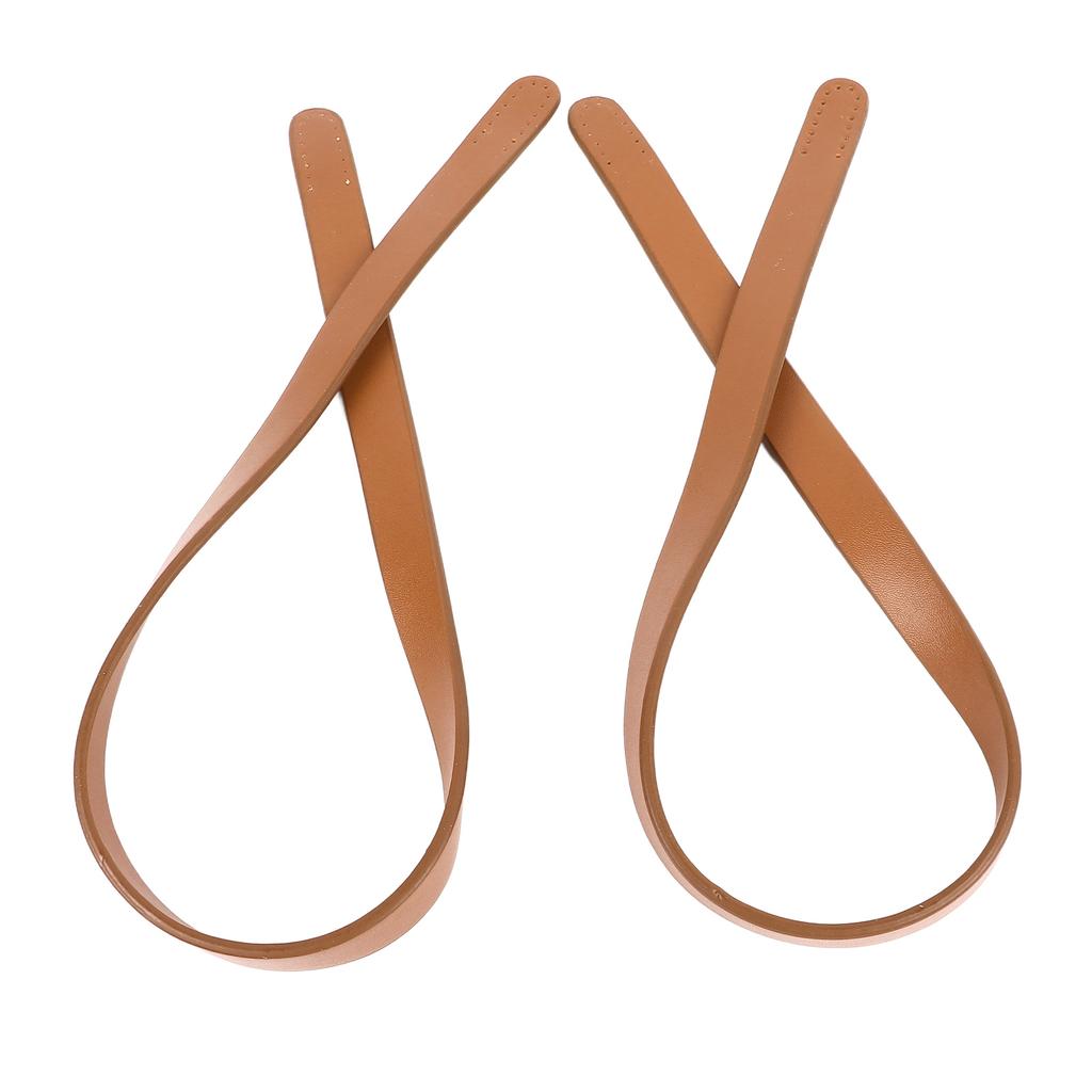 2Pcs Leather Bag Handles 25.6in Long 0.7in Wide Synthetic Leather Pure Color Handbag Strap for Repair Replacement