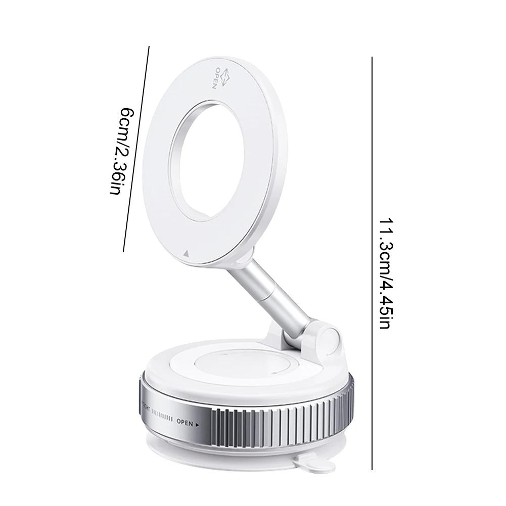 Magnetic Vacuum Suction Cup Car Phone Stand Folding Mobile Phone Stand Foldable Car Navigation Holder for Gym Bath Shower