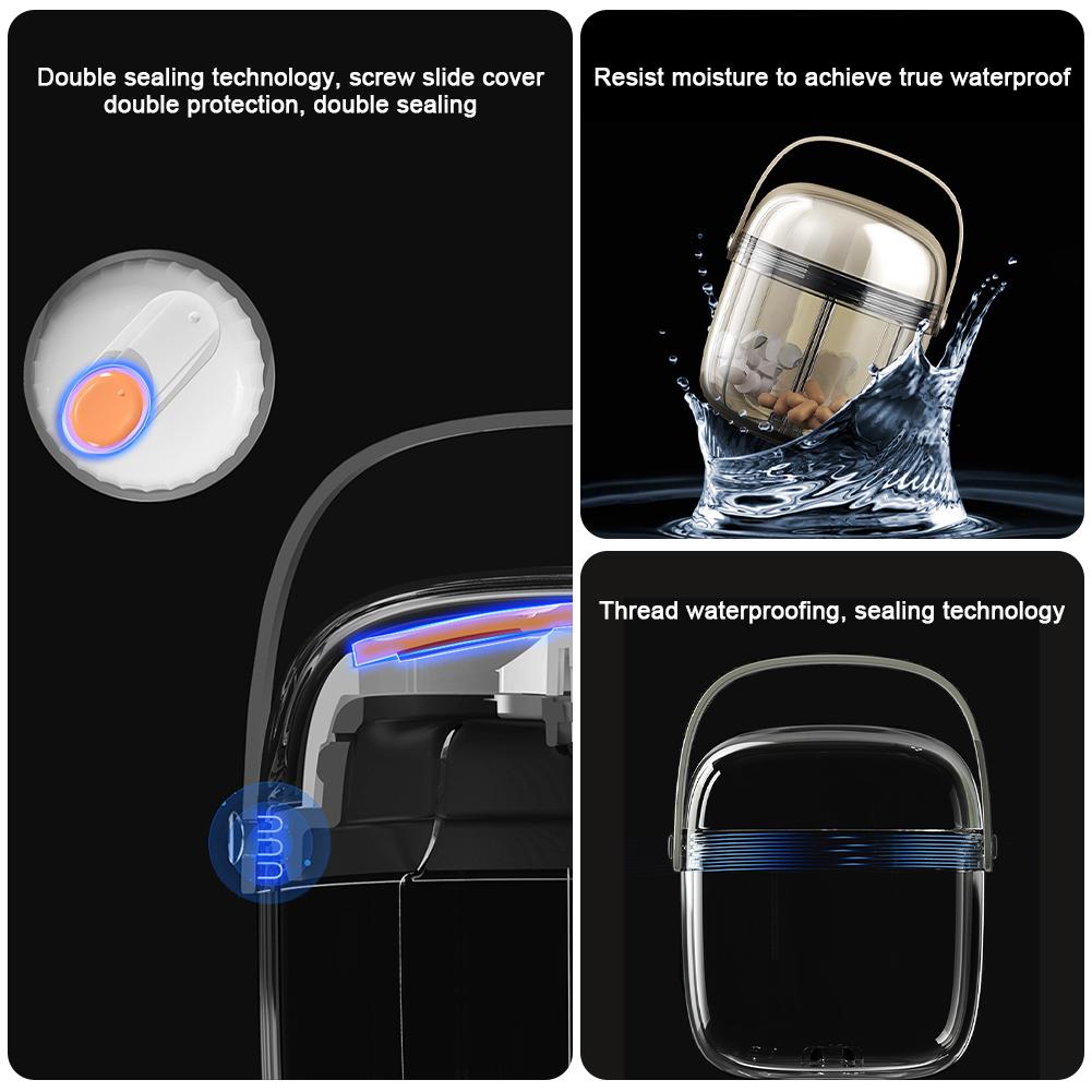 Портативный карманный органайзер для таблеток, водонепроницаемая таблетка, держатель для лекарств для путешествий, контейнер для витаминов, коробка для хранения лекарств