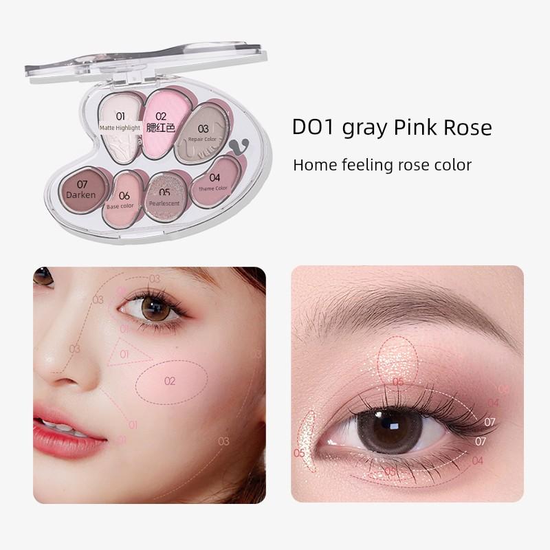 Veecci Dreamy Lace Six-Color Eyeshadow Palette for Women Five-Color Four-Color Seven-Color Matte Earth Tones Vizi