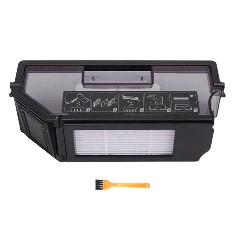 A02V-For Ecovacs Deebot X1 OMNI/X1 TURBO/T10 Robot Vacuum Cleaner Dust Box Accessories HEPA Filter Replacement Part Dust Bin