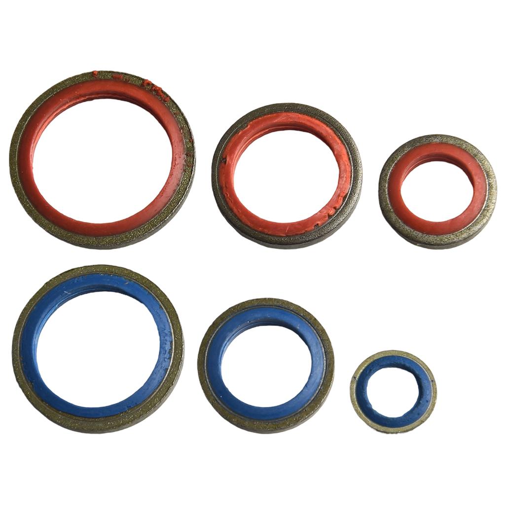 100/ 245pcs Washer Seal Assorted Sealing Gasket Set Silicone Rubber O-Ring Assortment Kits M6 M8 M10 M12-M30