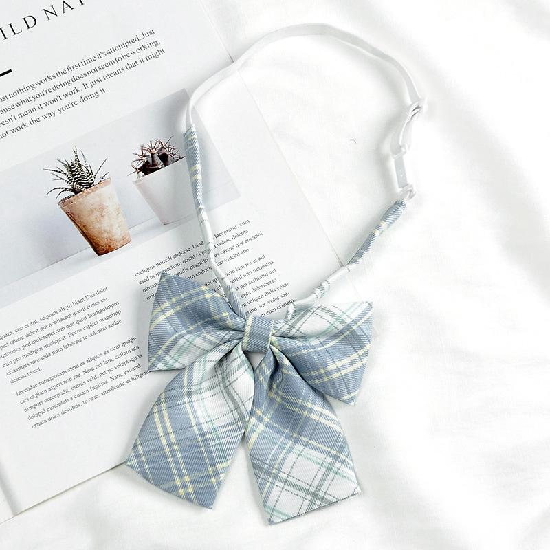 JK Bow Tie for Women, Japanese Uniform Shirt, College Style Student Plaid Tie, Men's Free Ribbon Accessories