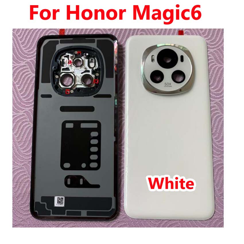 Лучшая задняя крышка A+++ для Honor Magic 6 Pro 6pro Magic6 Корпус Аккумулятор Задняя крышка телефона со стеклянной линзой рамки камеры Крышка корпуса телефона