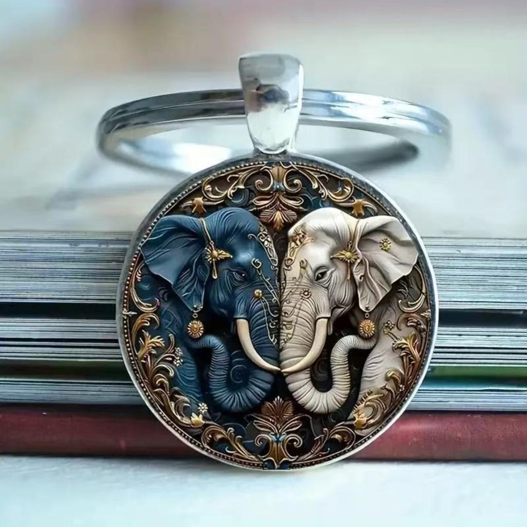 Badge Time Gemstone Keychain Pendant Cross Border  Accessories Metal Keychain