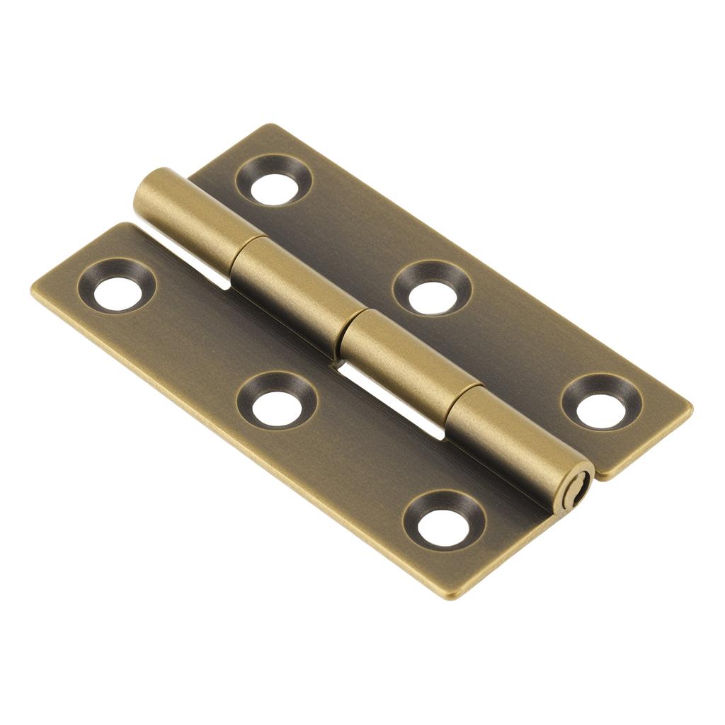 1.5 Inch Solid Brass Mini Butt Hinges, 8 Pcs with 48 Screws for Jewelry Box / Small Cabinet / Wooden Craft Hardware